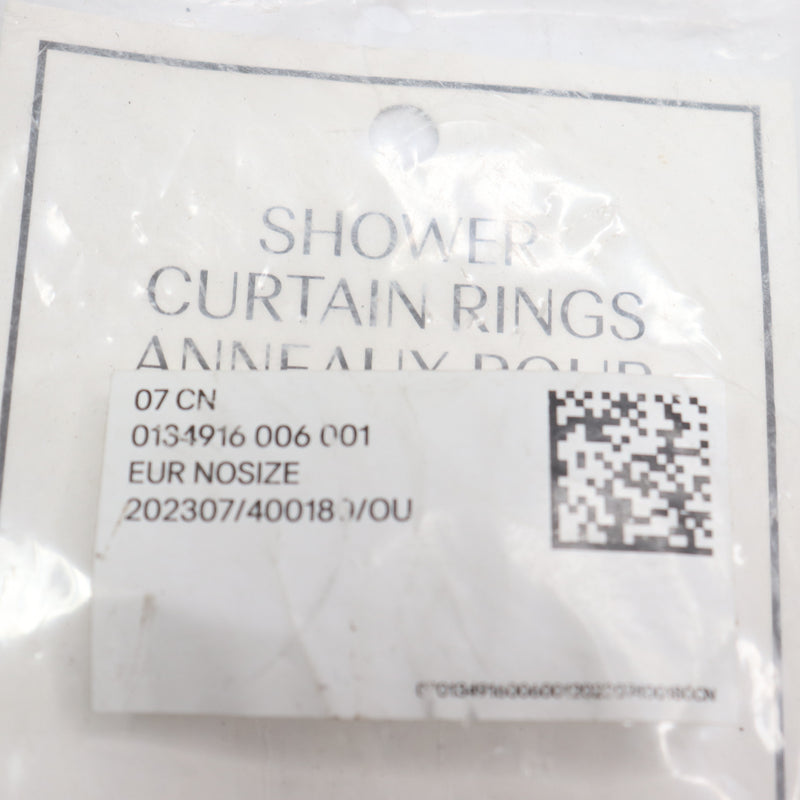 (12-Pk) H&M Shower Curtain Rings Metal Black 80g 0134916006001