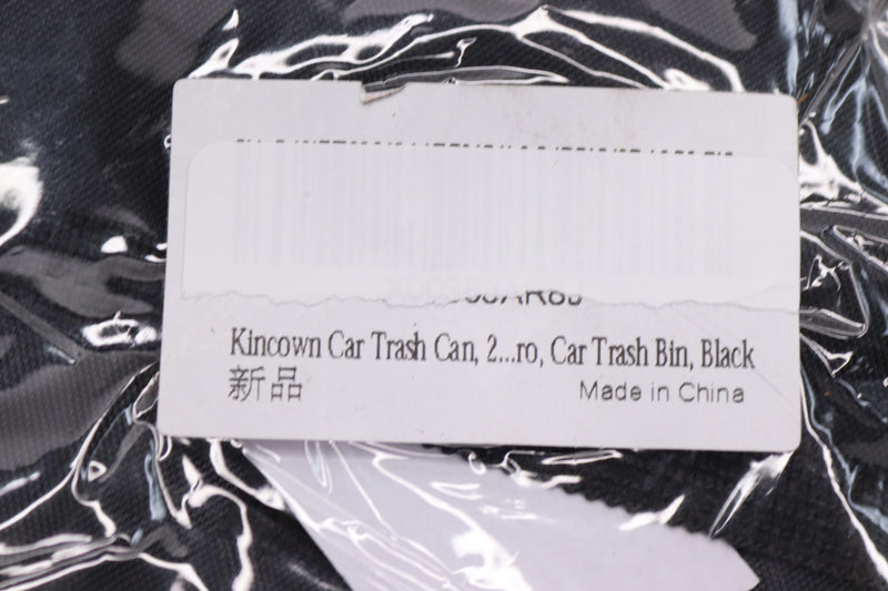 (2-Pk) Kincown Mini Collapsible Pop-up Car Trash Garbage Can Black
