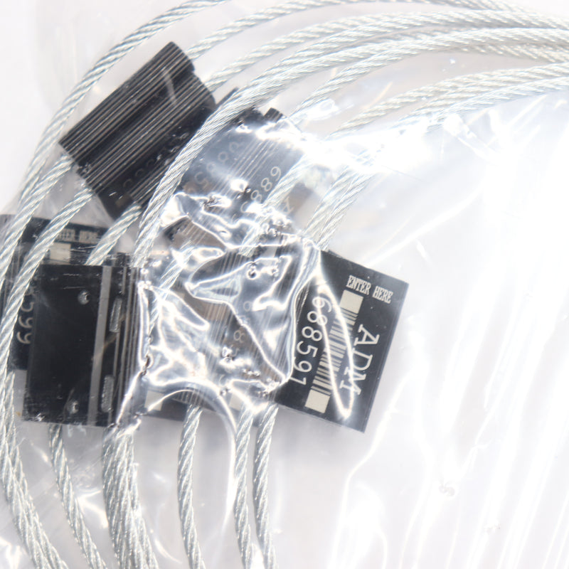 (10-Pk) ADM Cable Seal Aluminium/Galvanized Steel Black 300mm L x 1.5mm Dia
