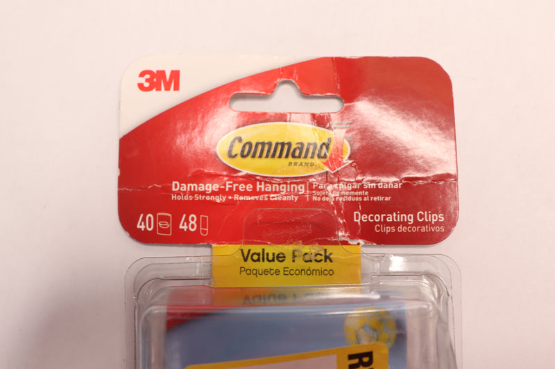 (21-Pk) Command Decorating Clips Clear - 41 Strips / Missing Clips