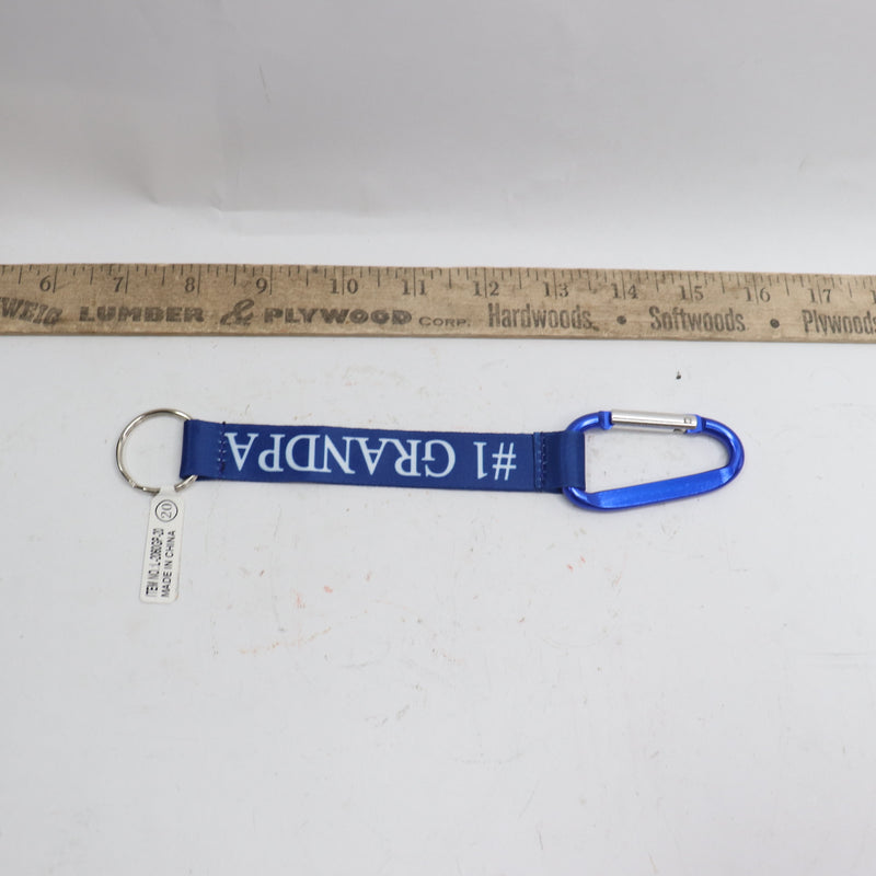 #1 Grandpa Carabiner Keychain Blue 7" L-2060GP-20