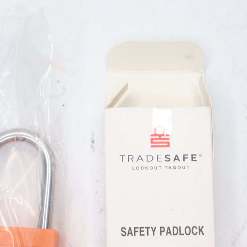Trade Safe Safety Padlock Thermoplastic Orange