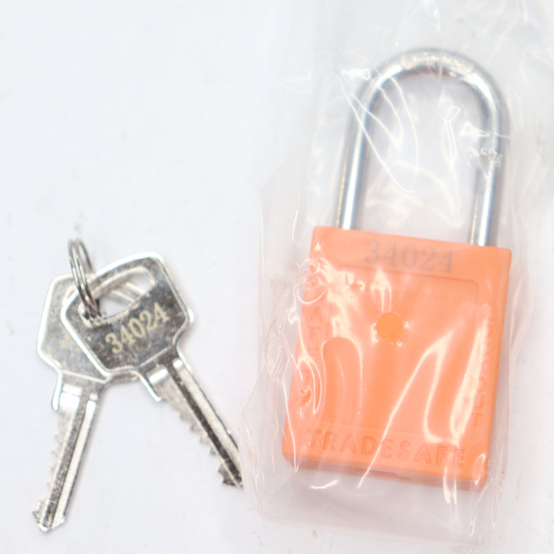 Trade Safe Safety Padlock Thermoplastic Orange