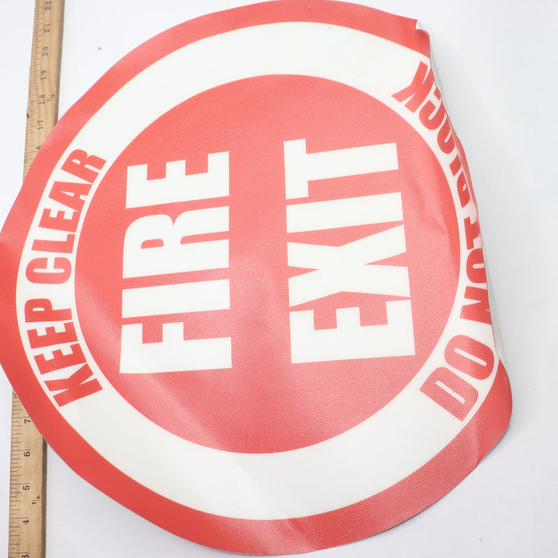 "Fire Exit Keep Clear Do Not Block" Floor Sign VFS0612
