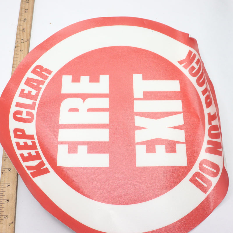 "Fire Exit Keep Clear Do Not Block" Floor Sign VFS0612