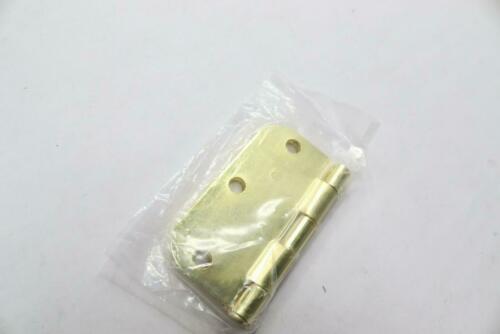 (2-Pk) Polished Brass Radius Round Corner Door Hinges  5/8" 3.5 x3.5 DH3535PB58