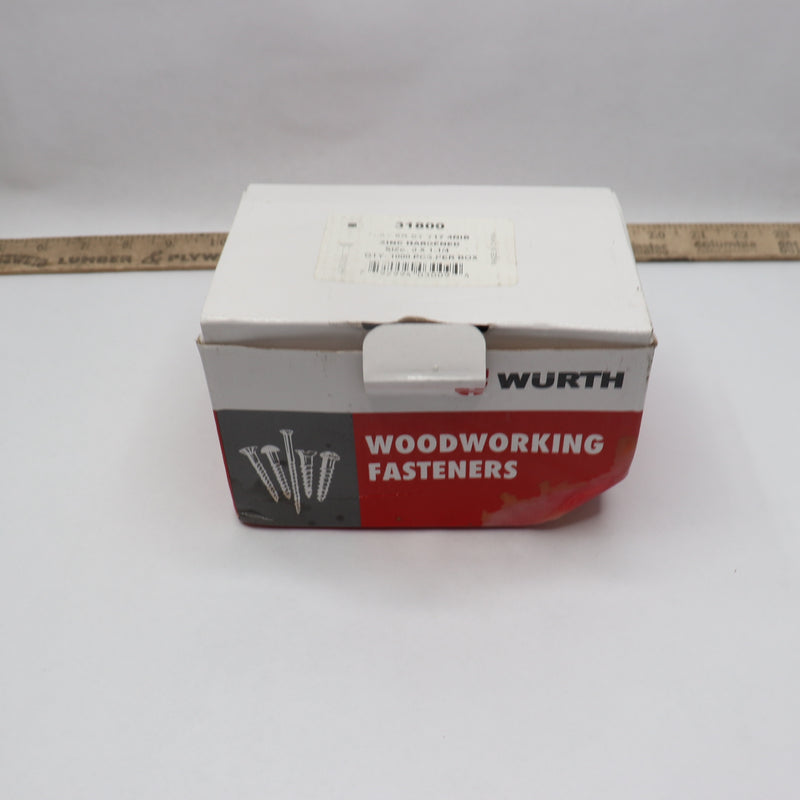 (1000-Pk) Wurth Screws Flathead Square Drive Zinc 8" X 1-1/4" 31800