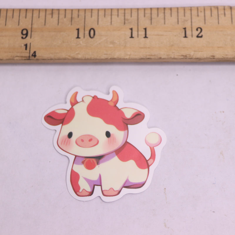 (50-Pk) Cartoon Cow Stickers Pack Vinyl Waterproof