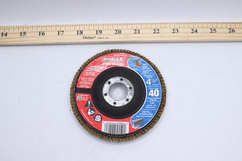 Diablo Flap Disc No Hub Steel 40 Grit 4-1/2"