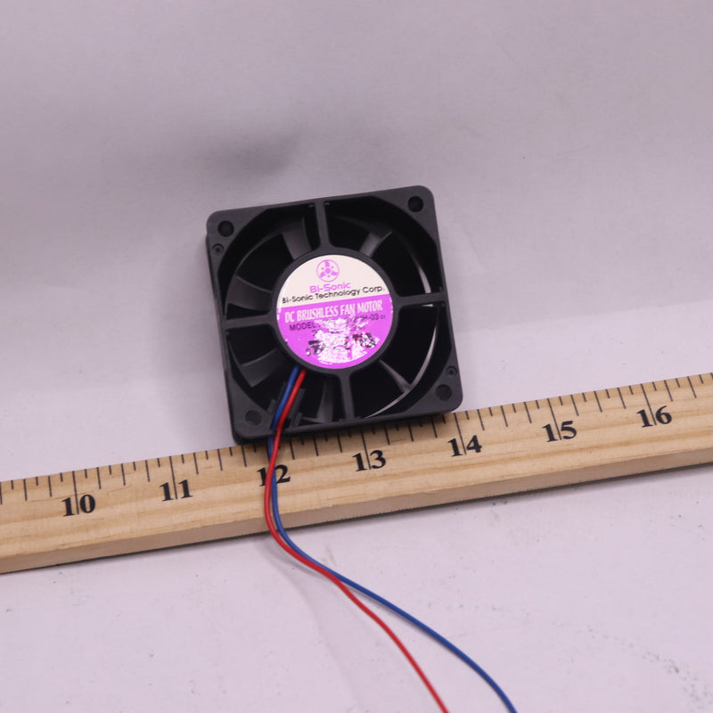 Bi-Sonic Axial Fan Slim Line Wire Leaded Ball 12 VDC 60mm BP602512HH-03
