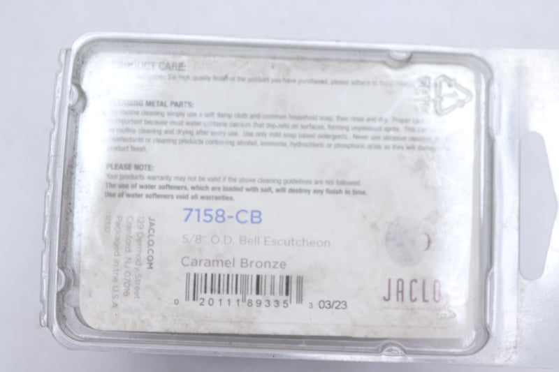 Jaclo Faucet Bell Escutcheon Caramel Bronze 5/8" IPS 7158-CB