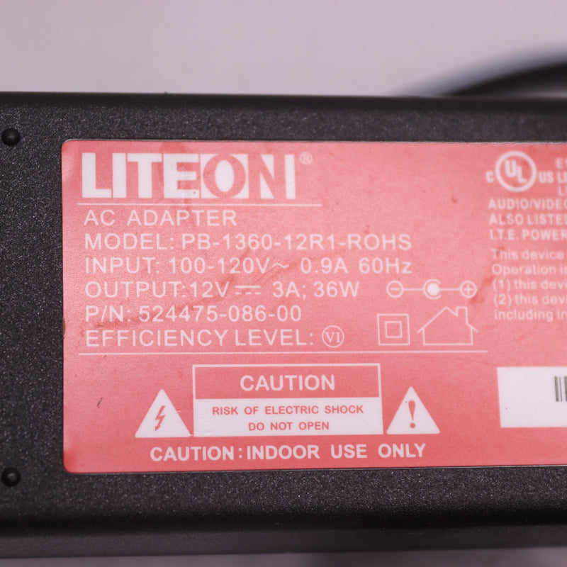 LiteOn Verizon FiOS AC Adapter Power Supply 12V PB-1360-12R1-ROHS