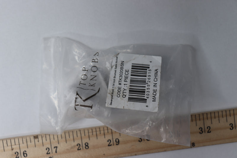 Top Knobs Davenport Cabinet Knob Brushed Satin Nickel 1-1/4" TK3020BSN