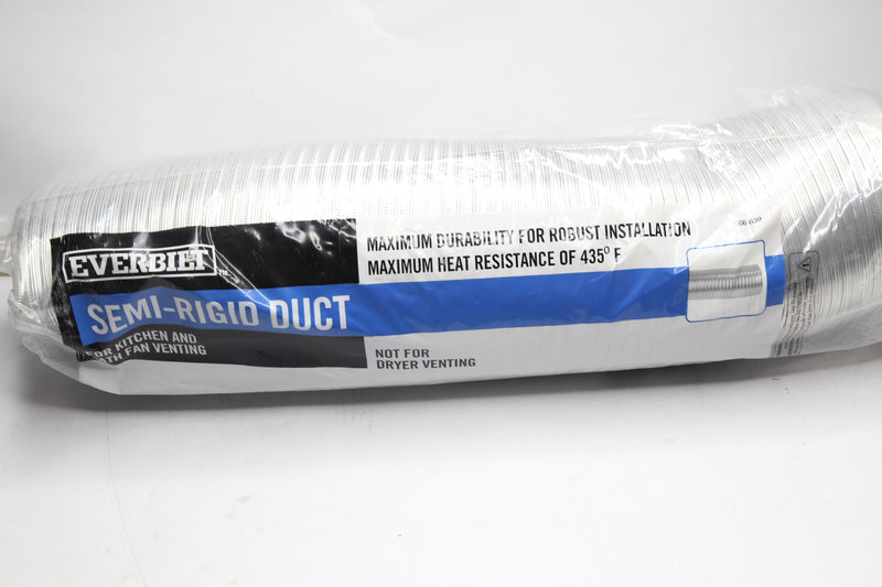 Everbilt Semi-Rigid Flexible Aluminum Duct 6" X 8 Ft. -Dented, Sold As Pictured