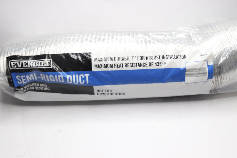 Everbilt Semi-Rigid Flexible Aluminum Duct 6" X 8 Ft. -Dented, Sold As Pictured