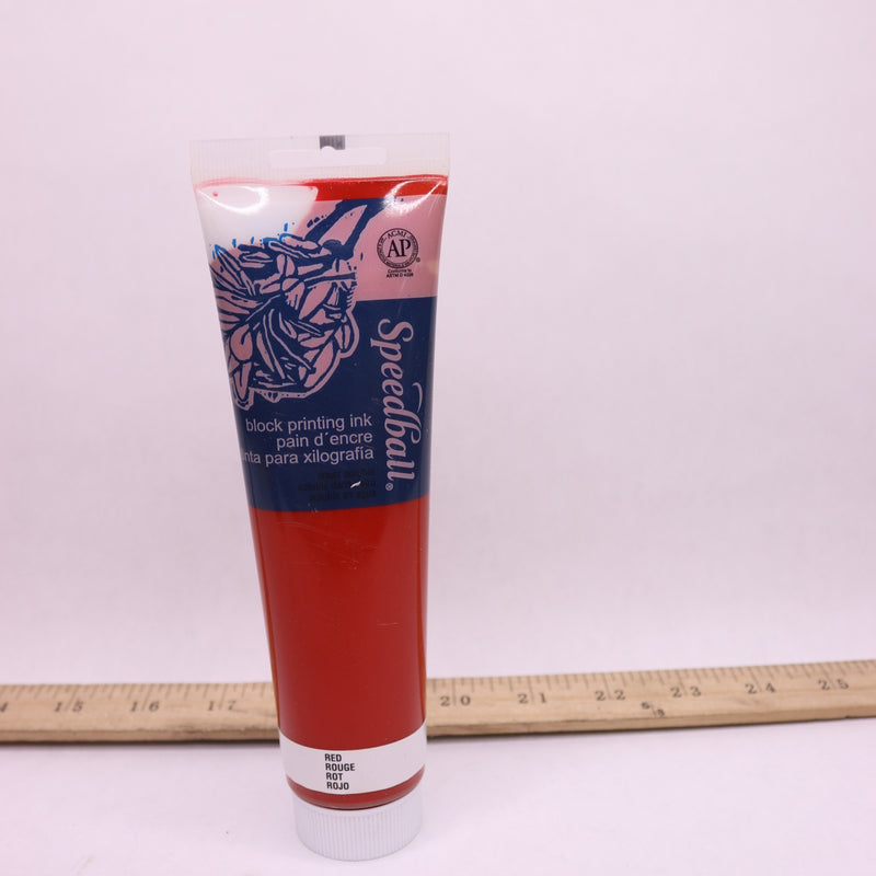 Speedball Water-Soluble Block Printing Ink Red 5 Oz. 36010