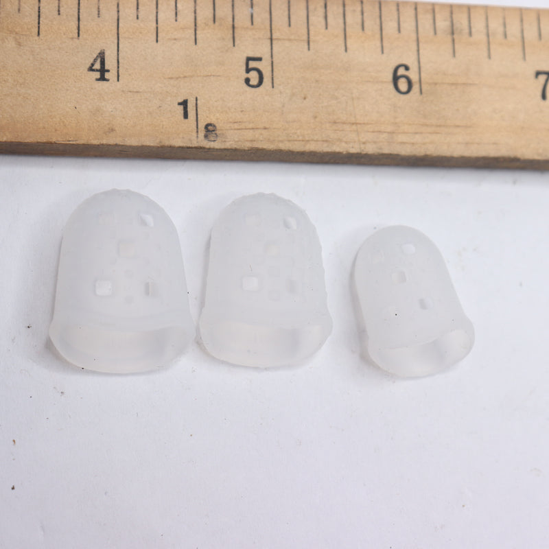 (3-Pk) Anti Slip Fingertip Protector Silicone Transparent S M L 5710114799
