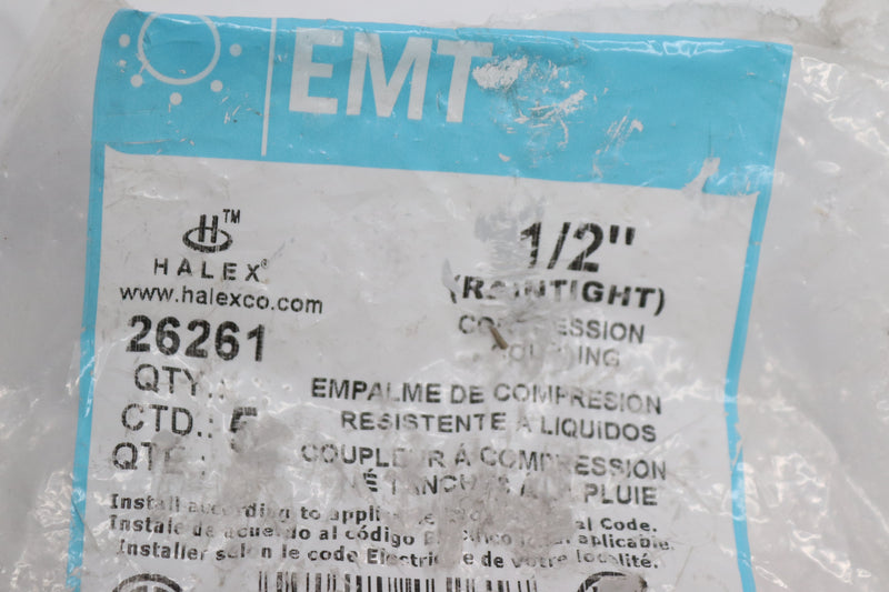 Halex 1/2 in. Electrical Metallic Tube (EMT) Rain Tight Coupling (5-Pack)