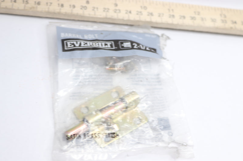 Everbilt 2-1/2 in. Satin Brass Barrel Bolt
