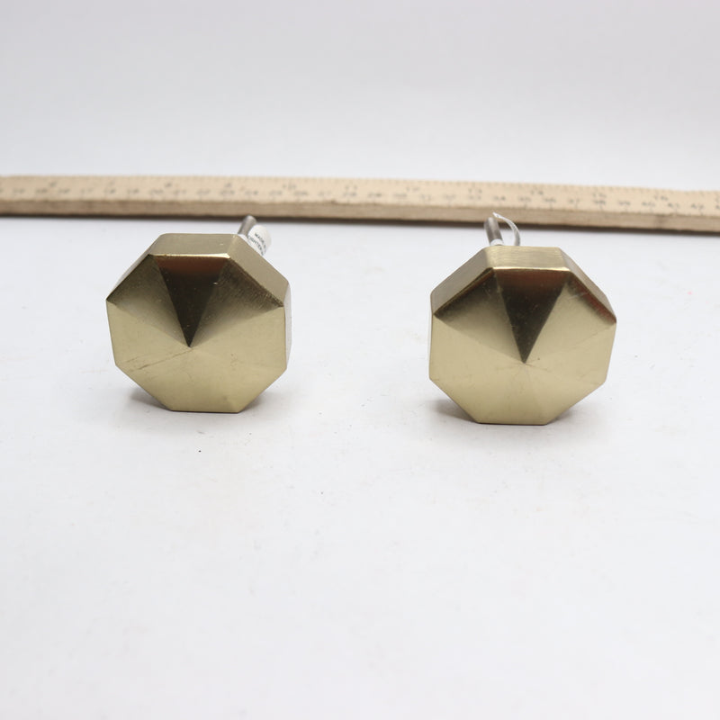 (1-Pair) Faceted Ory Knobs Bronze Thread 1-3/4" x 1/8" NPT 50525880