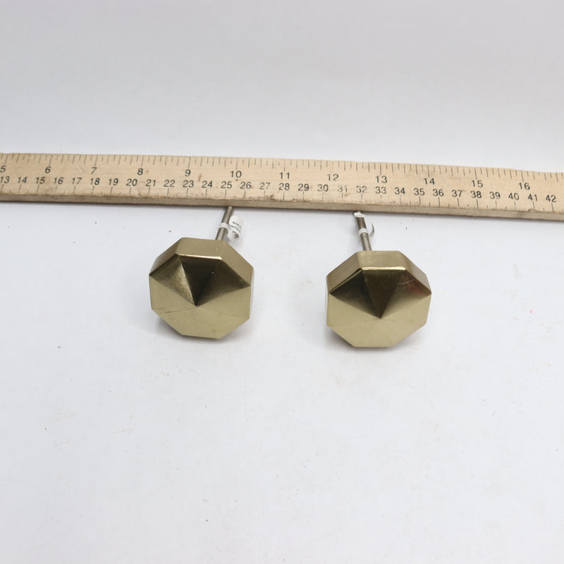 (1-Pair) Faceted Ory Knobs Bronze Thread 1-3/4" x 1/8" NPT 50525880