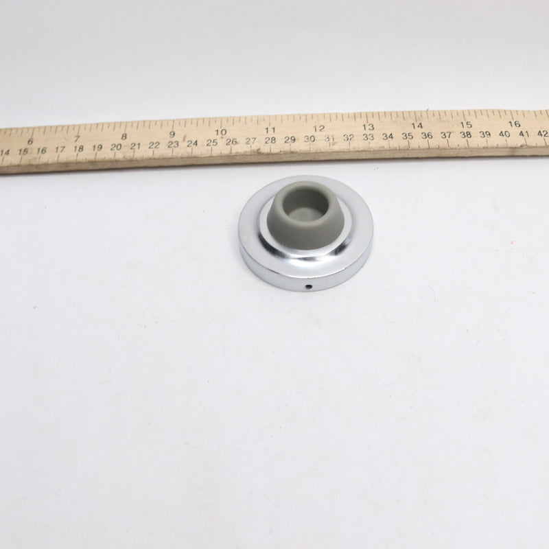 Ives Commercial Concave Wall Stop Rubber Satin Chrome Finish WS401/402-CCV US26D
