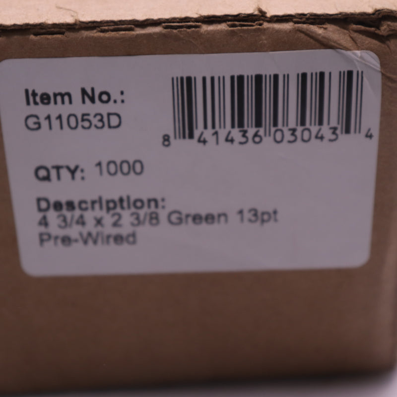 (1000-Pk) Shipment Tag Green 4.75"L x 2.375"W G11053D