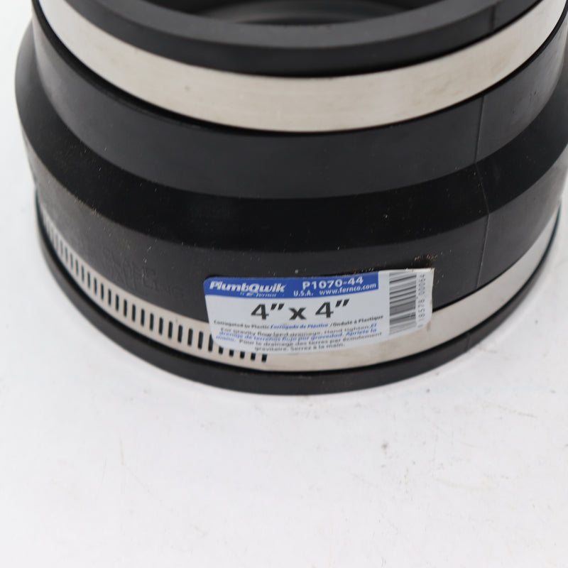 Fernco Flexible Coupling PVC ADS & Hanco 4" x 4" P1070-44