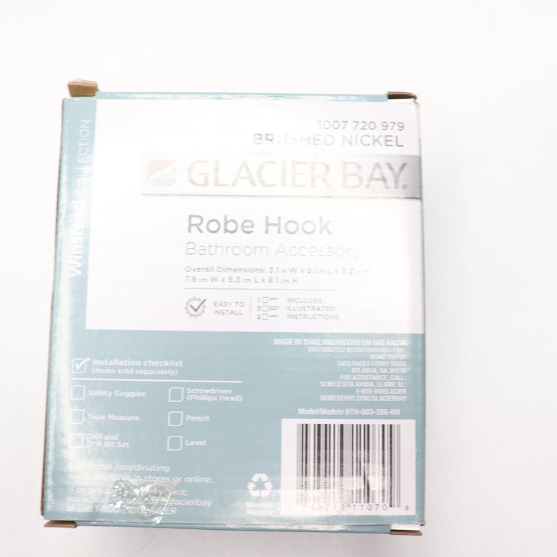 Glacier Bay Winstead Robe Hook Brushed Nickel BTH-003-286-BN