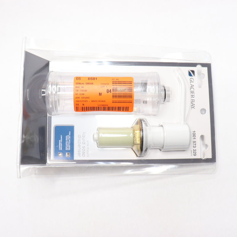 Glacier Bay Straight Nozzle Soap Dispenser Metal White 36634