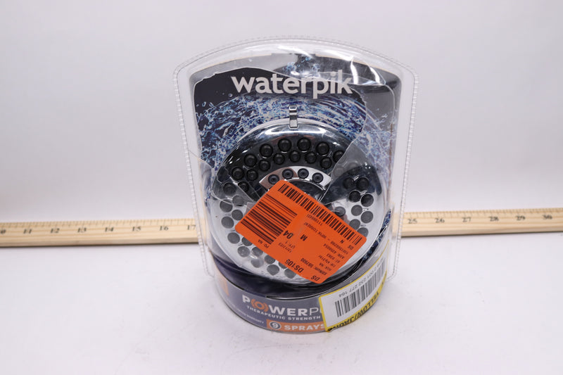 Waterpik Single Wall Mount Low Flow 9-Spray Shower Head Chrome 4.5" YAT-933E