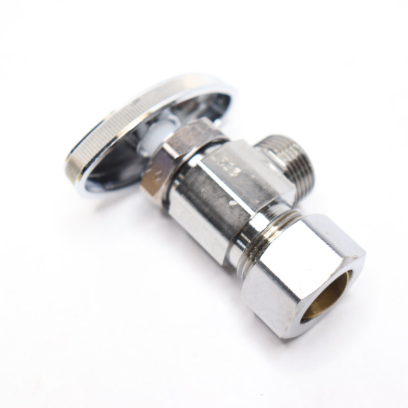 Brasscraft Shut-Off Valve Brass Chrome 3/8" OD G2CR14X C1