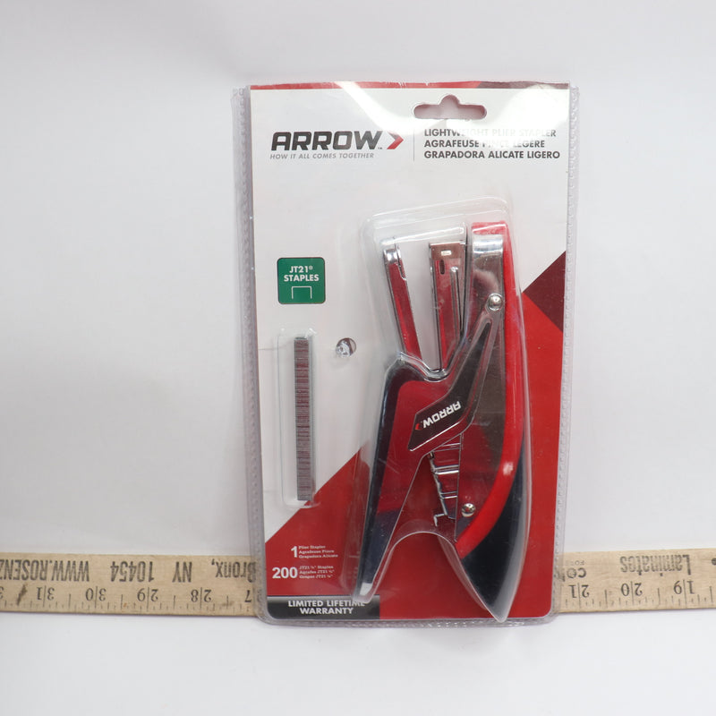 Arrow Lightweight Handheld Plier Stapler With 200 Staples 1/4" P21