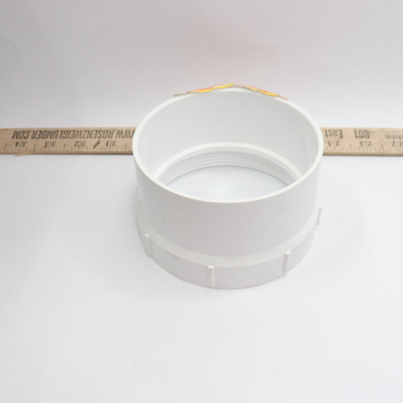 NDS Sewer & Drain Pipe Increaser/Reducer Coupling PVC White 4" 4P11