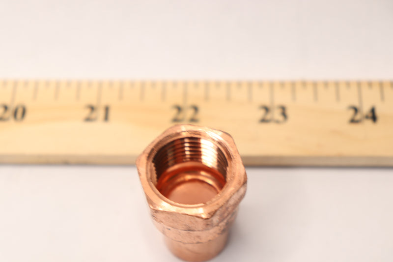 Everbilt Adapter Fitting Copper Pressure Cup x FPT Female 1/2" 187 372