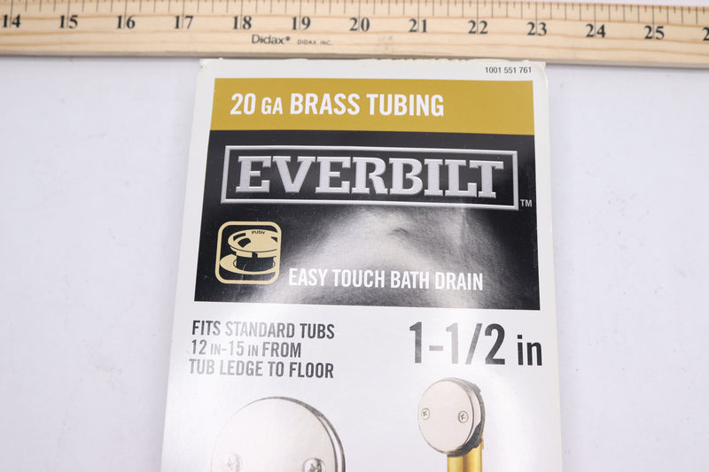 Everbilt Bath Waste & Overflow Drain Brushed Nickel 20-Gauge 1-1/2"