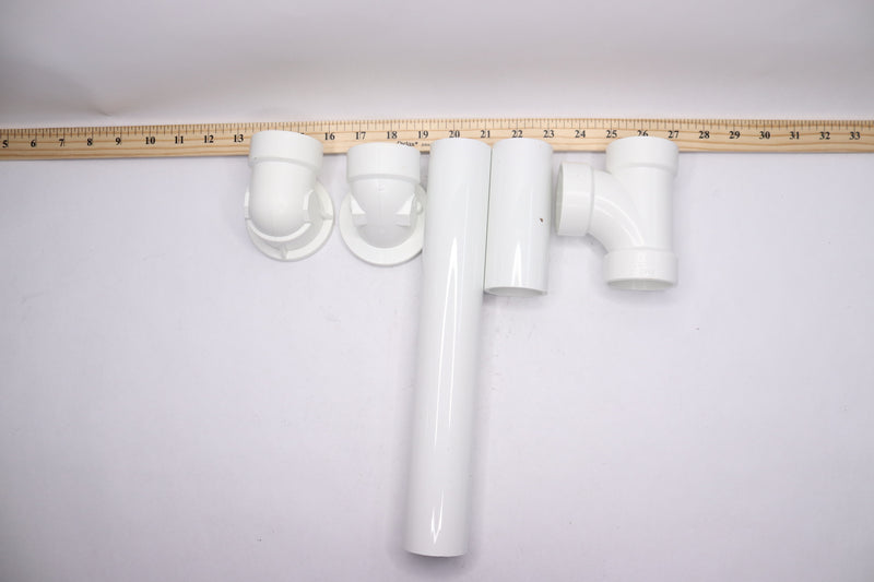 Everbilt Bath Waste & Overflow Drain PVC White Schedule 40 1-1/2"