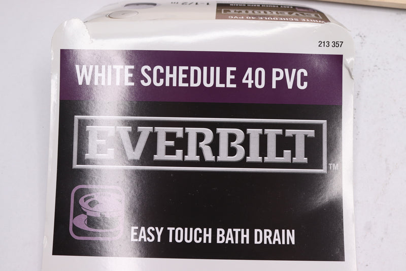 Everbilt Bath Waste & Overflow Drain PVC White Schedule 40 1-1/2"