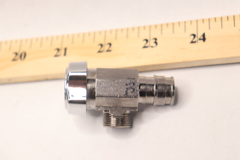 Brasscraft Angle Valve 1/2 Crimp PEX Barb Inlet x 3/8" Compression Outlet