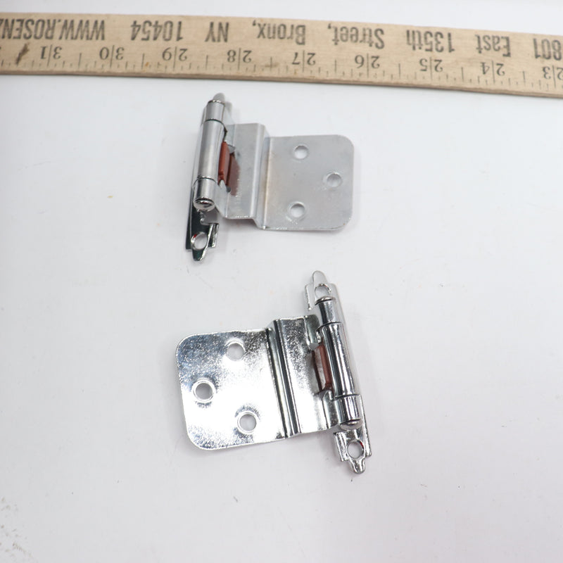 (2-Pk) Liberty Inset Hinge Self-Closing Chrome Plated 3/8" H0104AC-CHR-O2