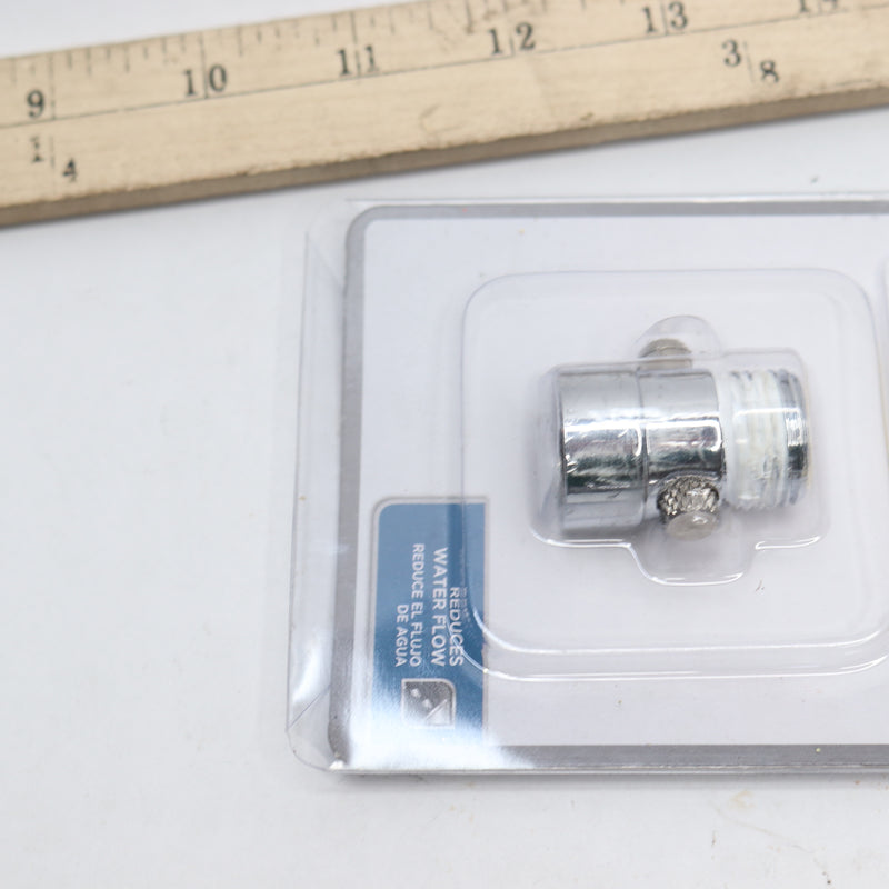 Glacier Bay Shower Head Push-Button Flow Reducer Chrome-Plated 375 713