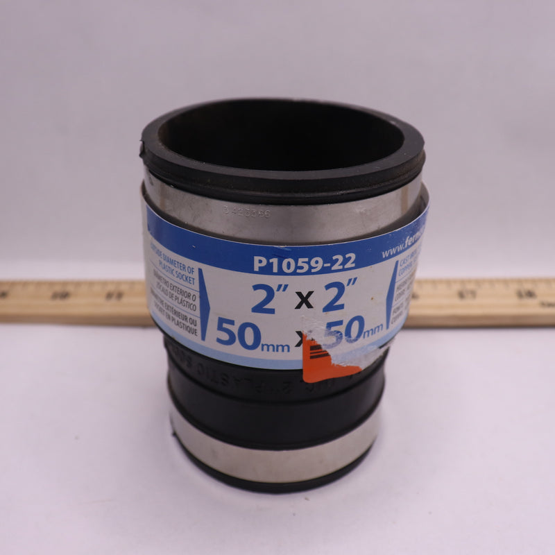 Fernco Flexible Coupling Repair Fitting Rubber Black 2" P1059-22