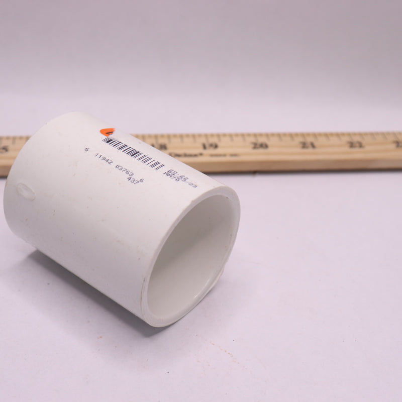 Charlotte Pipe Coupling Schedule 40 PVC White 1-1/2" x 1-1/2"