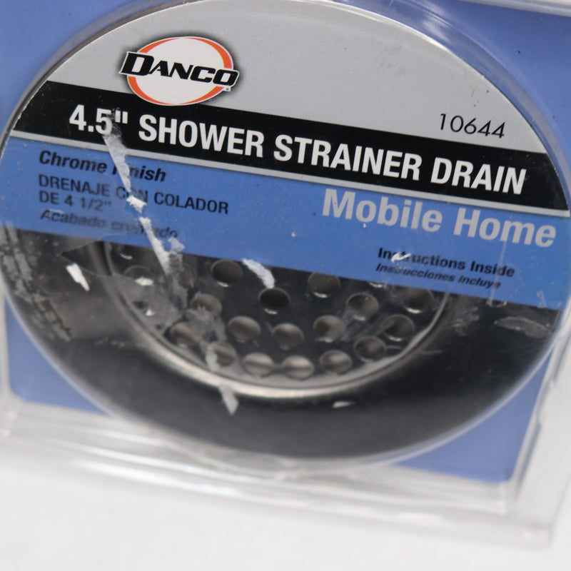 Danco Mobile Home Flat Top Shower Drain Strainer Stainless Steel Chrome 4-1/2"