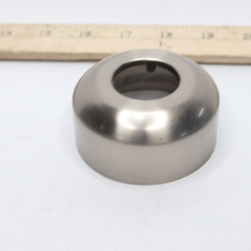 Jones Stephens Escutcheon Brushed Nickel Tubular Box Pattern 1-1/4" x 3"OD