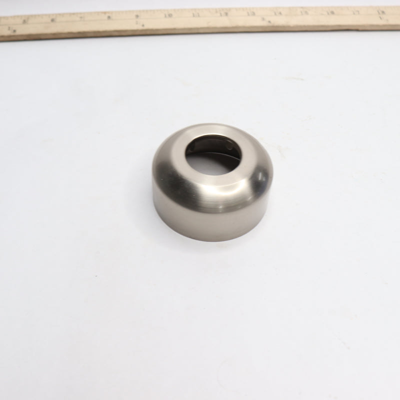 Jones Stephens Escutcheon Brushed Nickel Tubular Box Pattern 1-1/4" x 3"OD