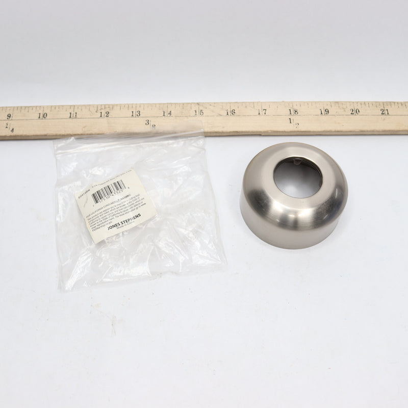 Jones Stephens Escutcheon Brushed Nickel Tubular Box Pattern 1-1/4" x 3"OD