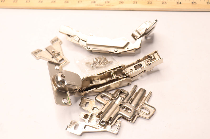 (2-Pk) Everbilt Wide Angle Full Overlay 165-Degree Hinge Set Nickel 1002782607