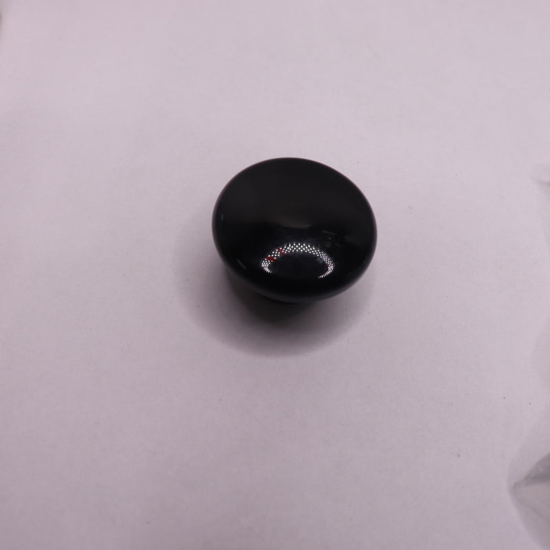 (12-Pk) Liberty Round Cabinet Knob Plastic Black 1-3/8" P424AAH-BL-C