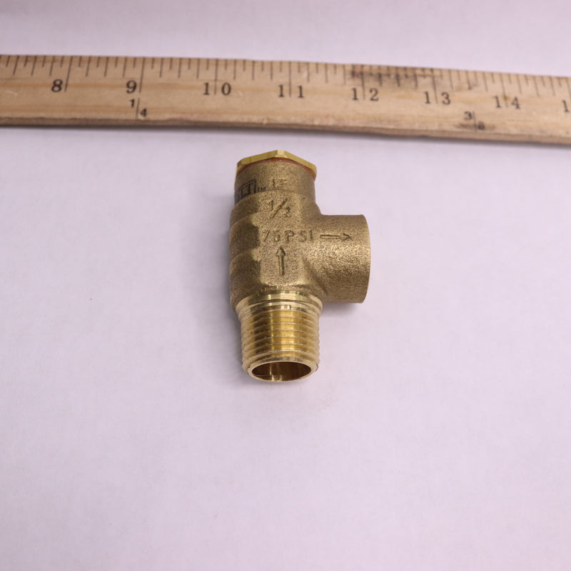 Everbilt Relief Valve Brass 75psi 1/2" 1001 096 860